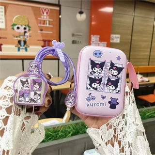 กระเป๋าเคส TPU ลาย Kuromi Pikachu น่ารัก สําหรับใส่สายชาร์จ iPhone
