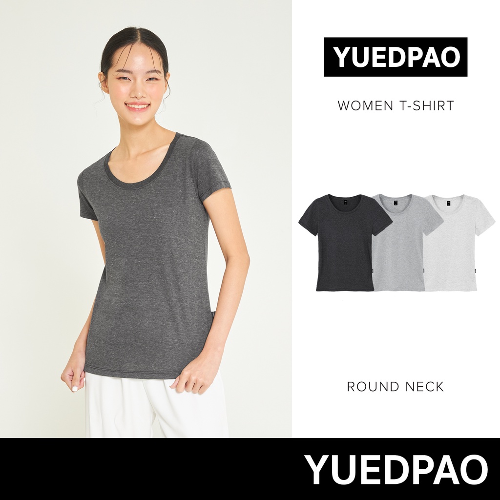 ภาพหน้าปกสินค้าYuedpao แท้100% ไม่ย้วย ไม่หด ไม่ต้องรีด ผ้านุ่มใส่สบายมาก เสื้อยืดเปล่า เสื้อยืดสีพื้น เสื้อยืดคอกลมผู้หญิง Set basic จากร้าน yuedpao_official บน Shopee