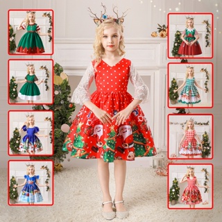 [New products in stock] new childrens Christmas dinner dress girls performance party dress quality assurance 4ENP