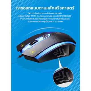 ภาพขนาดย่อของภาพหน้าปกสินค้าKeyboard and Mouse Set (สีดำ) สำหรับเล่นเกม Office/Gaming Mechanical Feeling 104 Key USB Wired RGB LED Back light จากร้าน linguangpeng บน Shopee ภาพที่ 2