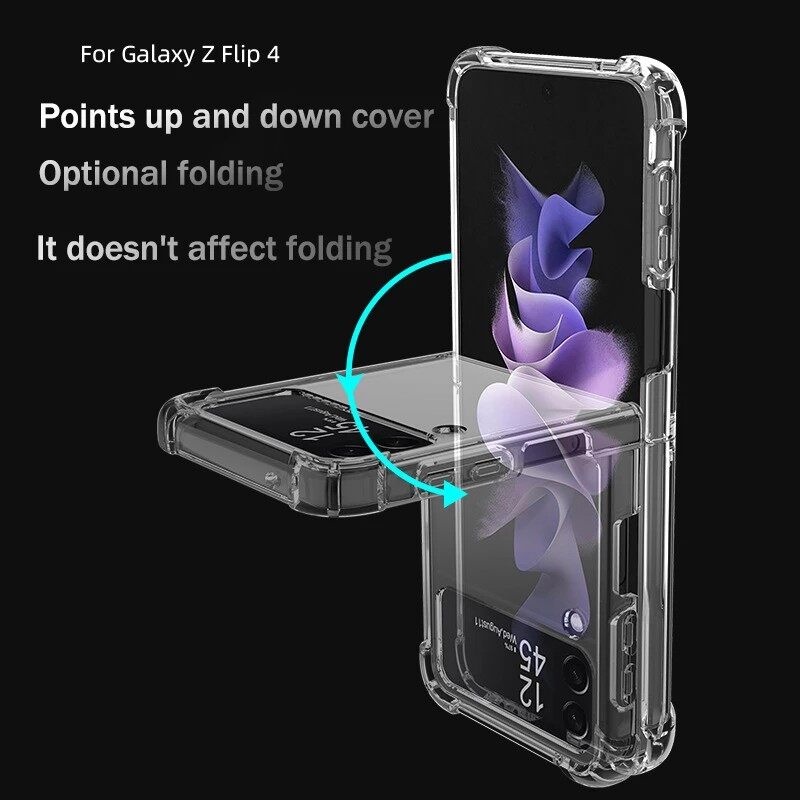 เคสโทรศัพท์มือถือ-tpu-แข็ง-แบบใส-กันกระแทก-พร้อมช่องใส่บัตร-สําหรับ-samsung-galaxy-z-flip-4-z-flip-3-z-fold-4-z-fold-3