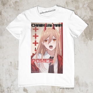 เสื้อยืดสีขาว Anime Shirt Chainsaw Man - Power Cute Type Blood Anime Shirtเสื้อยืด เสื้อยืดสีพื้น_21