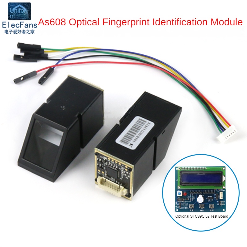 AS608 Optical Fingerprint Acquisition Sensor Identification Module ...