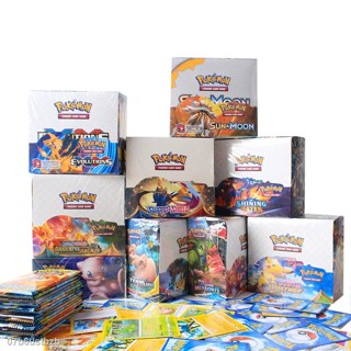 ✸การ์ดโปเกมอน รุ่น Sun &amp; Moon GX Team Up Unbroken Bond Unified Minds Evolutions Booster แบบกล่อง 324 ใบ