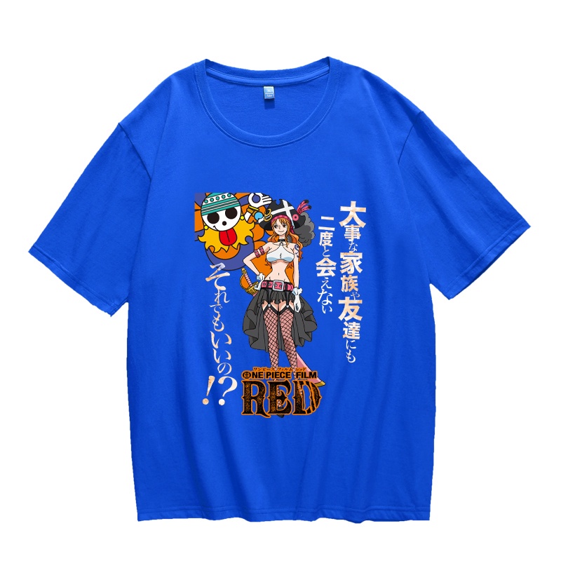 nami-one-piece-2022-theatre-รุ่น-red-เสื้อยืดแขนสั้นชายคู่ญี่ปุ่นเรียนรู้ผ้าฝ้ายแขนสั้น-top-31