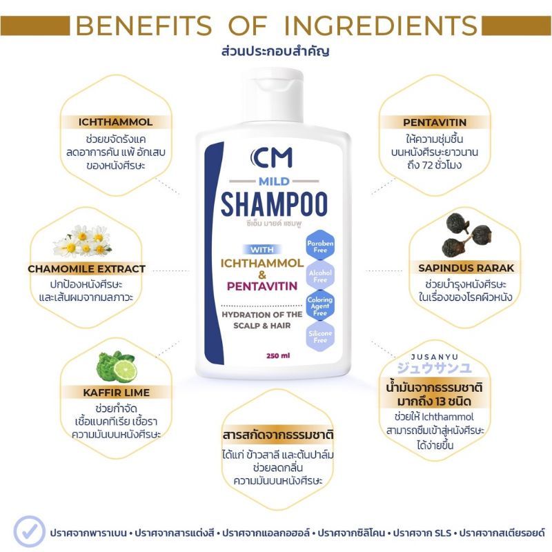 cm-mild-shampoo-ซีเอ็ม-มายด์-แชมพู-แชมพูที่เหมาะกับทุกปัญหาของหนังศีรษะ-250ml