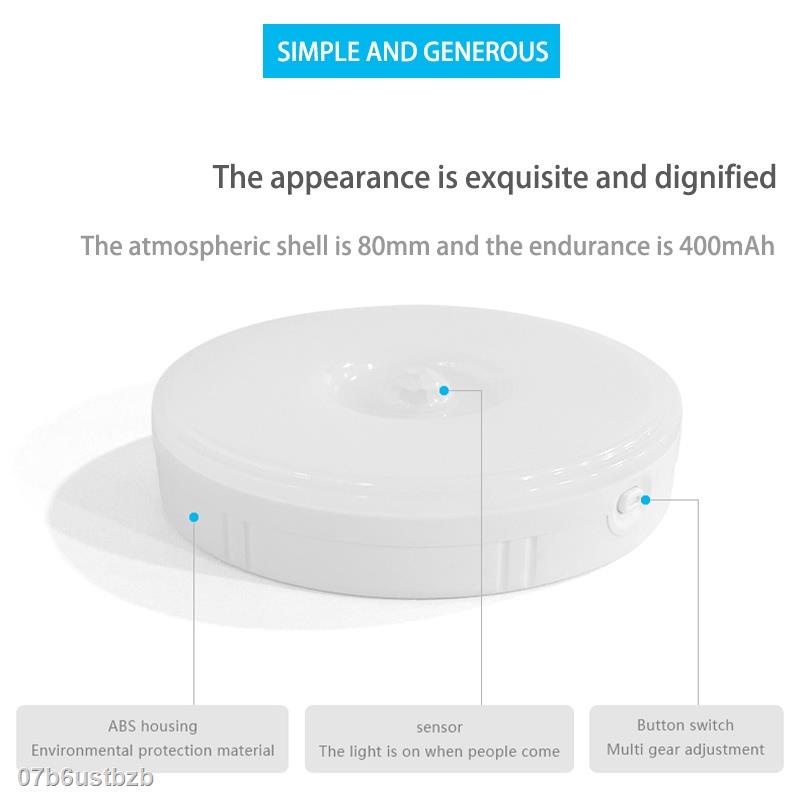 ไฟกลางคืนเหนี่ยวนำร่างกายมนุษย์-led-โคมไฟดูดแม่เหล็กไร้สาย-โคมไฟชาร์จ-usb-โคมไฟข้างตู้ตู้เสื้อผ้า-โคมไฟเหนี่ยวนำอั