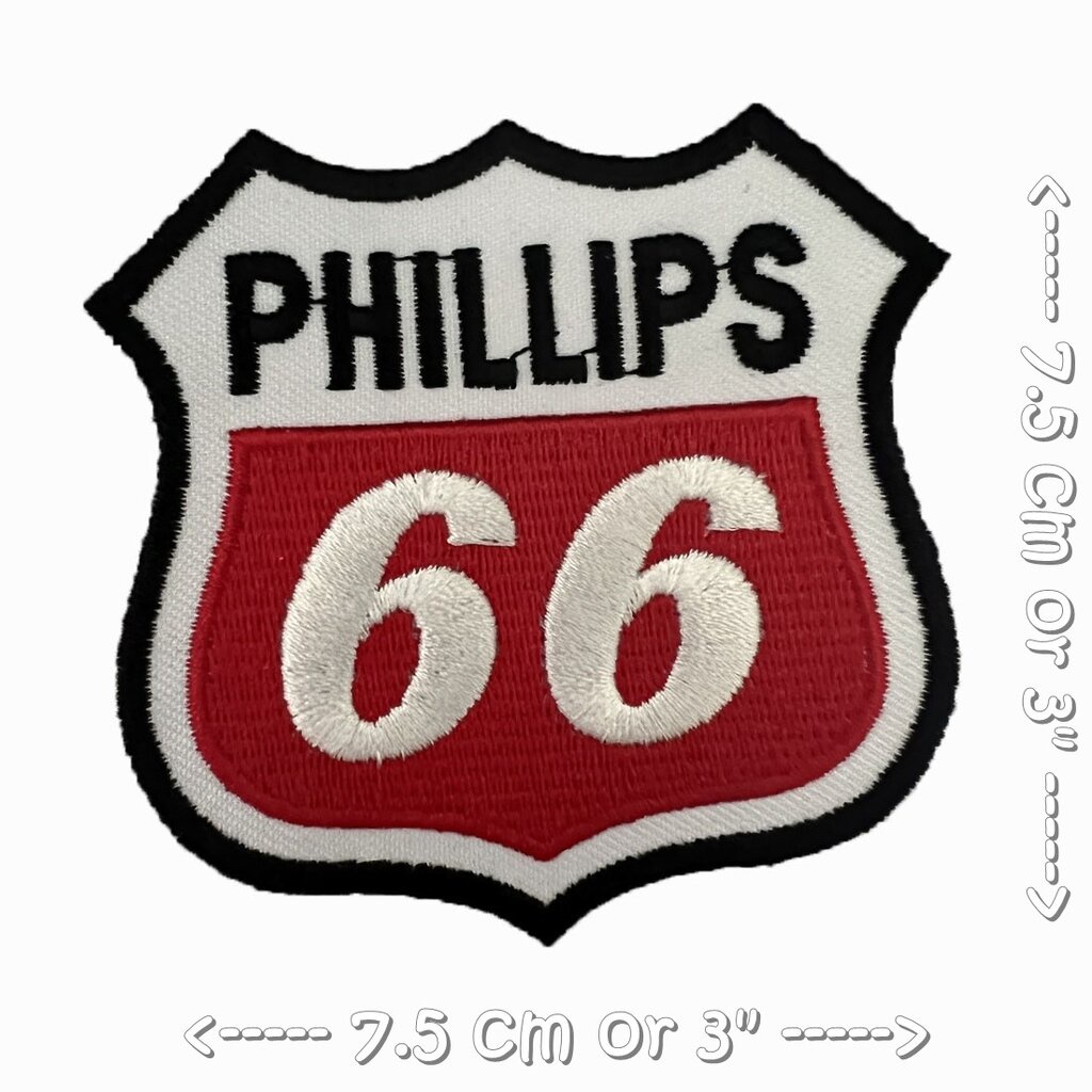 philips66-ตัวรีดติดเสื้อ-อาร์มรีด-อาร์มปัก-ตกแต่งเสื้อผ้า-หมวก-กระเป๋า-แจ๊คเก็ตยีนส์-racing-embroidered-iron-on-patch-2