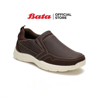 Bata บาจา รองเท้าคัทชูแบบสวม ใส่ลำลอง น้ำหนักเบา รองรับน้ำหนักเท้าได้ดี ใส่ทำงาน สำหรับผู้ชาย  รุ่นTERREX-EN สีน้ำตาล 8514241