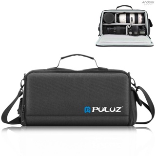 Puluz PU5016B กระเป๋าสะพายไหล่ ใส่กล้อง กันกระแทก จุของได้เยอะ สําหรับกล้อง DSLR SLR Mirrorless