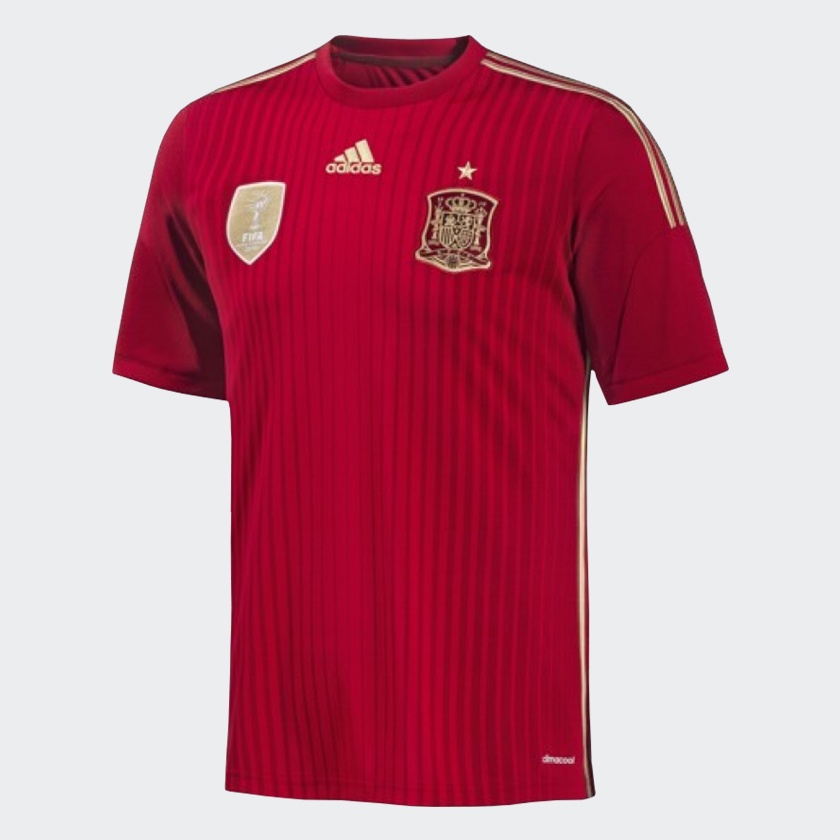Adidas Spain 14 15 Home Jersey Victory Red Light Football Gold G85279 Shopee Thailand