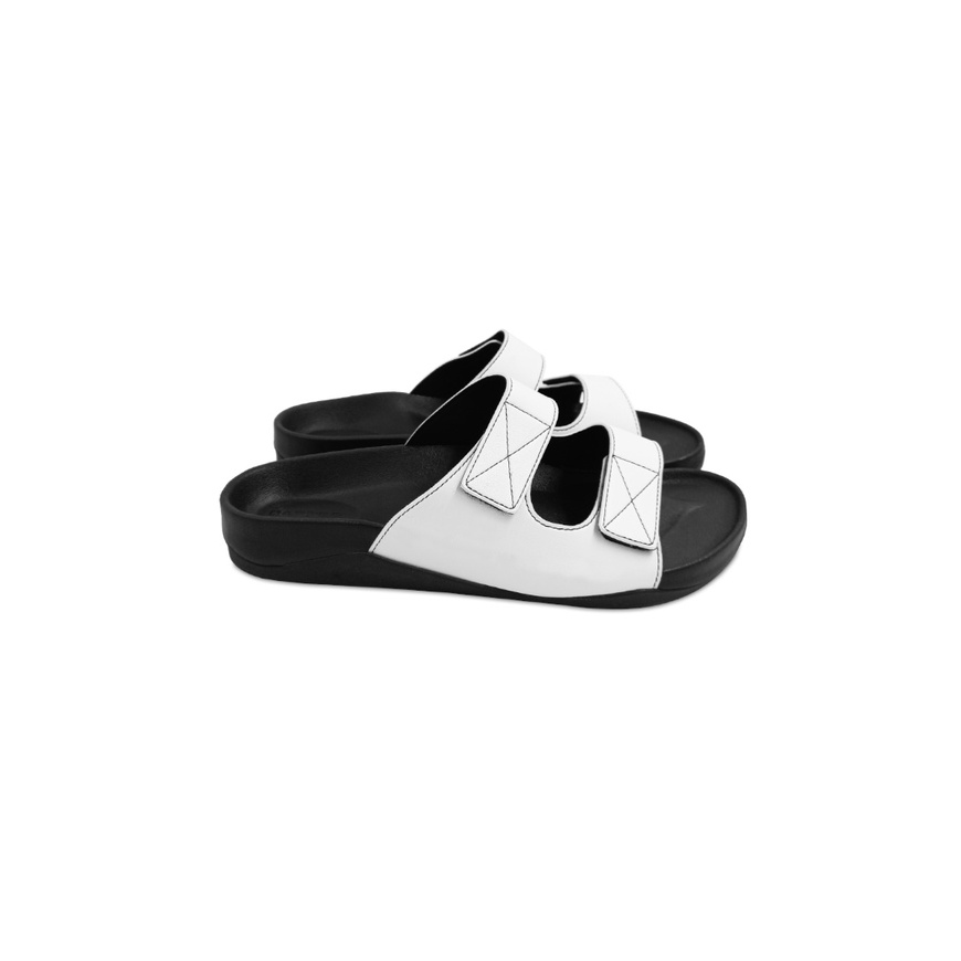 dapper-รองเท้าแตะ-crossflex-double-strap-สีขาว-hskw1-1647sl