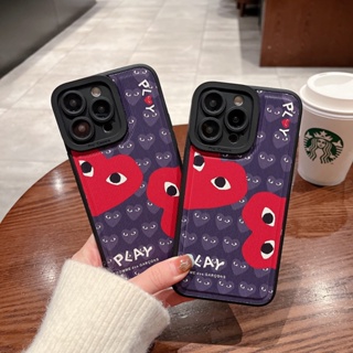 เคสโทรศัพท์มือถือหนัง ลาย CDG สําหรับ iphone 14 Pro Max i14 plus 13 Pro Max i13 13pro 11 Pro Max i11 X XR Xs Max 7 plus 8 plus 12Pro 12 Pro Max