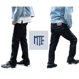 สินค้า MTE กางเกงยีนส์ผู้ชาย ยีนส์ผู้ชาย ทรงกระบอกเล็ก ผ้ายืด เป้าซิป สีมิดไนท์ดำ ยี่ห้อMIGAL รุ่น112/1 สินค้าพร้อมส่ง เอว28-36