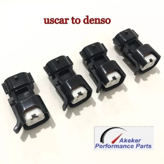 AK117 4pcs High quality Uscar to denso adpator connector ev14 to denso plugs clip