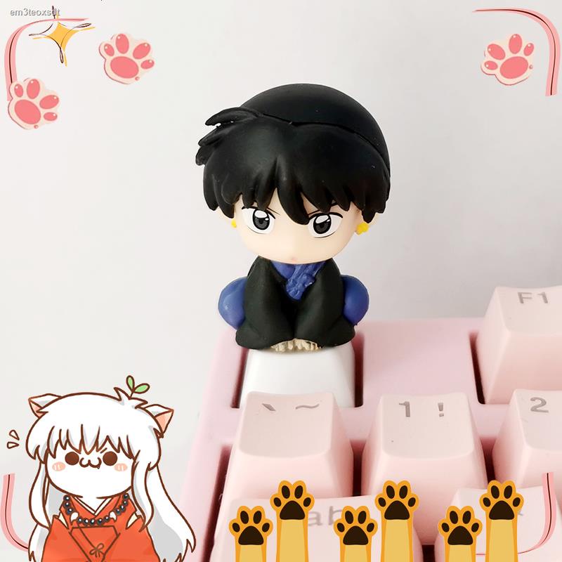 คีย์แคปอนิเมะ-keycap-keycap-anime-บุคลิกภาพการ์ตูนสาวน่ารักอะนิเมะปุ่มกดแป้นพิมพ์กลสากลโปร่งแสงสีชมพูอินุยาฉะ-sesshoma