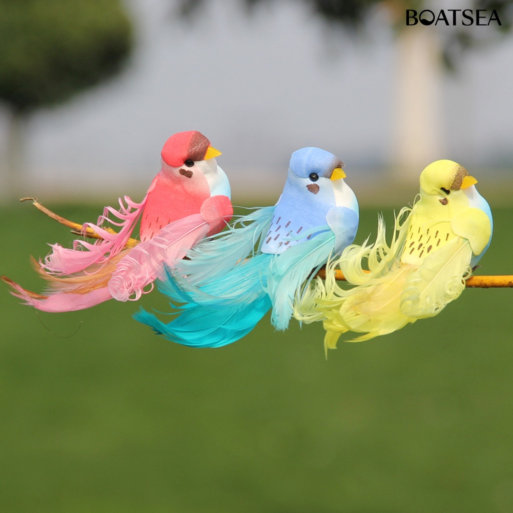 boatsea-นกปลอม-โฟม-ขนนกหยิก-เหมือนจริง-กันจางหาย-สัมผัสเหมือนจริง-สีสันสดใส-พร็อพถ่ายภาพน่ารัก-สําหรับบ้าน