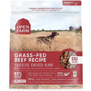 อาหารสุนัข Open Farm Freeze Dried Raw สูตร Grass-Fed Beef Recipe ขนาด 623 g