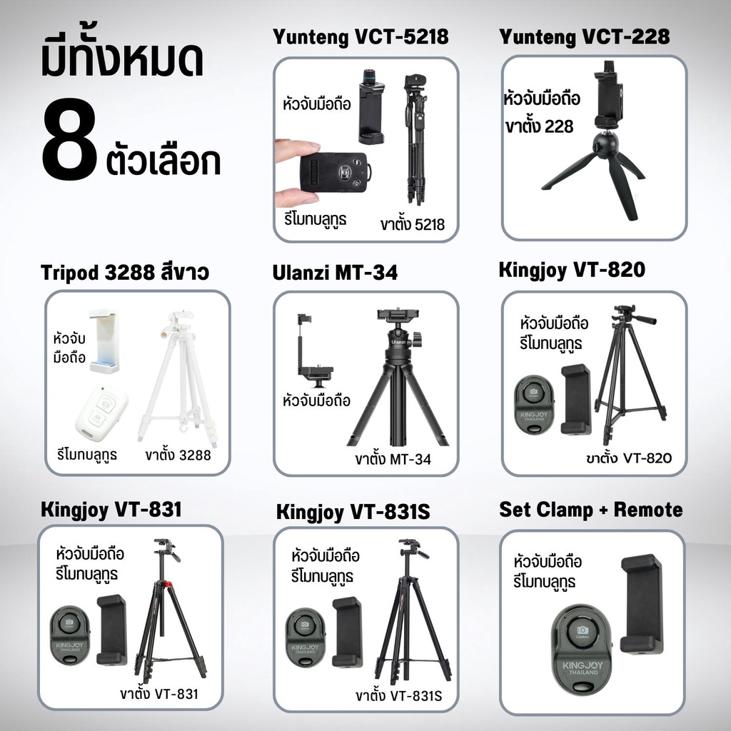 ภาพหน้าปกสินค้าขาตั้งกล้อง Yunteng VCT-5218  ขาตั้งกล้องมือถือพร้อมรีโมทบลูทูธ ไม้เซลฟี่ ขาตั้งโทรศัพท์ อุปกรณ์เสริมการถ่ายภาพ จากร้าน zetashoponline บน Shopee