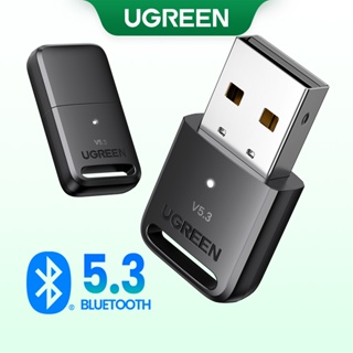 เช็ครีวิวสินค้า[อัพเกรด] UGREEN อะแดปเตอร์รับส่งสัญญาณ USB บลูทูธ 5.0 5.3 EDR Dongle สําหรับหูฟังบลูทูธไร้สาย PC