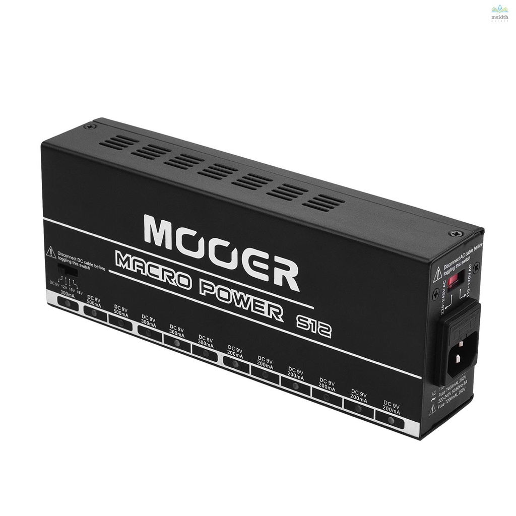 [พร้อมส่ง] Mooer MACRO Power S12 พาวเวอร์ซัพพลายกีตาร์ 12 เอาท์พุต DC ...