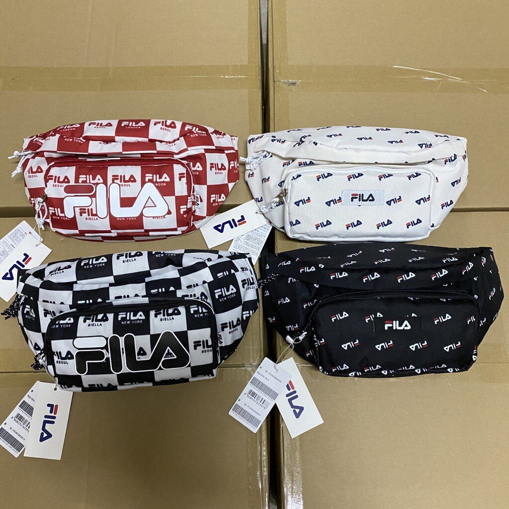 กระเป๋าคาดเอว-fila-all-over-pattern-coat-waist-bag-ของใหม่-ของแท้-พร้อมส่ง-กระเป๋าสะพายข้าง-กระเป๋าคาดอก-ฟีล่า