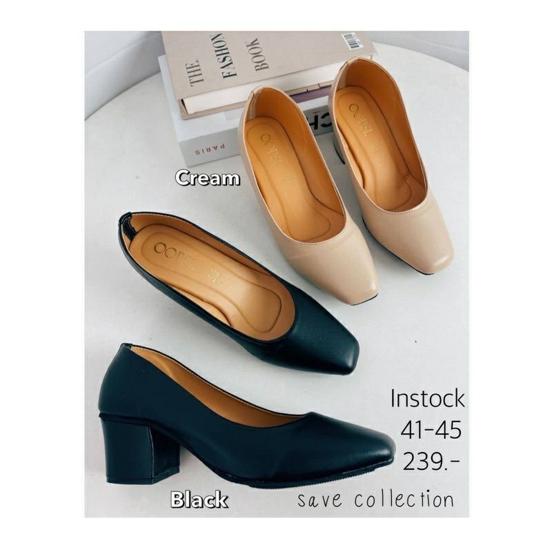 size-36-45-working-high-heels-รองเท้าคัชชูส้นสูง-ส้นตึก-สีดำเรียบ-รองเท้าผู้หญิงไซส์ใหญ่