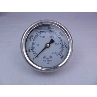 Pressure gauge 250-400 Bar สำหรับปั้มแรงดันทั่วไปขนาดเกลียว14mm