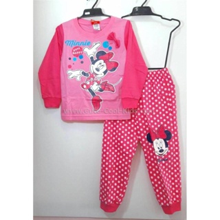 L-PJG-300 ชุดนอนเด็ก สีชมพุ ลายMinnie Size-120/6 (5-6Y)