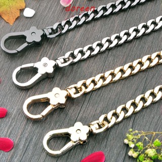 Doreen สายโซ่โลหะ สีดํา แบบเปลี่ยน สําหรับกระเป๋าถือ กระเป๋าสะพายไหล่ DIY