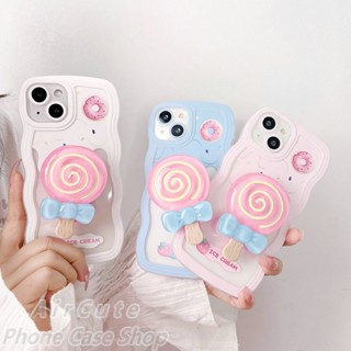 เคส Samsung A71 A70 A50 A50S A34 A32 A31 A30 A30S A24 A23 A22 A20 A21S A10S S23 S22 Ultra S21 FE 4G 5G Transparent Wave Ice Cream Lollipop Soft Case