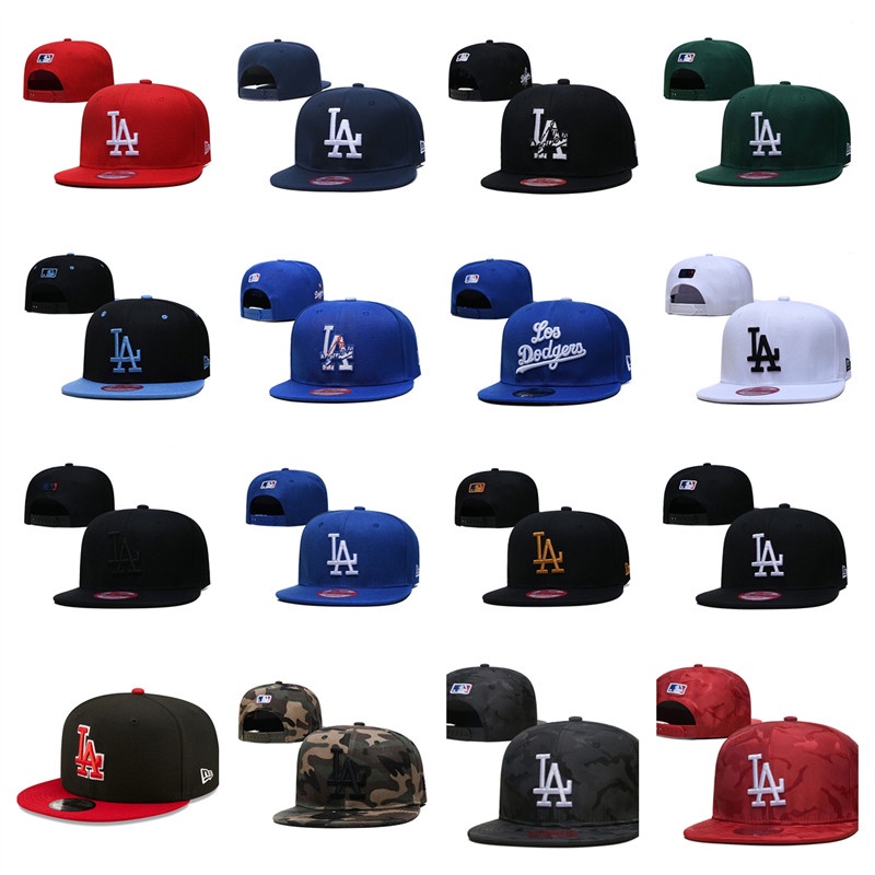 ภาพหน้าปกสินค้าMLB Los Angeles Dodgers หมวกปีกปีกแบนแบบปรับได้หมวกกีฬากลางแจ้ง