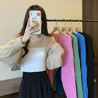 Ey_shop688#พร้อมส่ง✨1035#เสื้อเกาหลีผ้าไหมพรมแจ๊กเก็ตแขนยาว#เสื้อแฟชั่นมีหลายสี