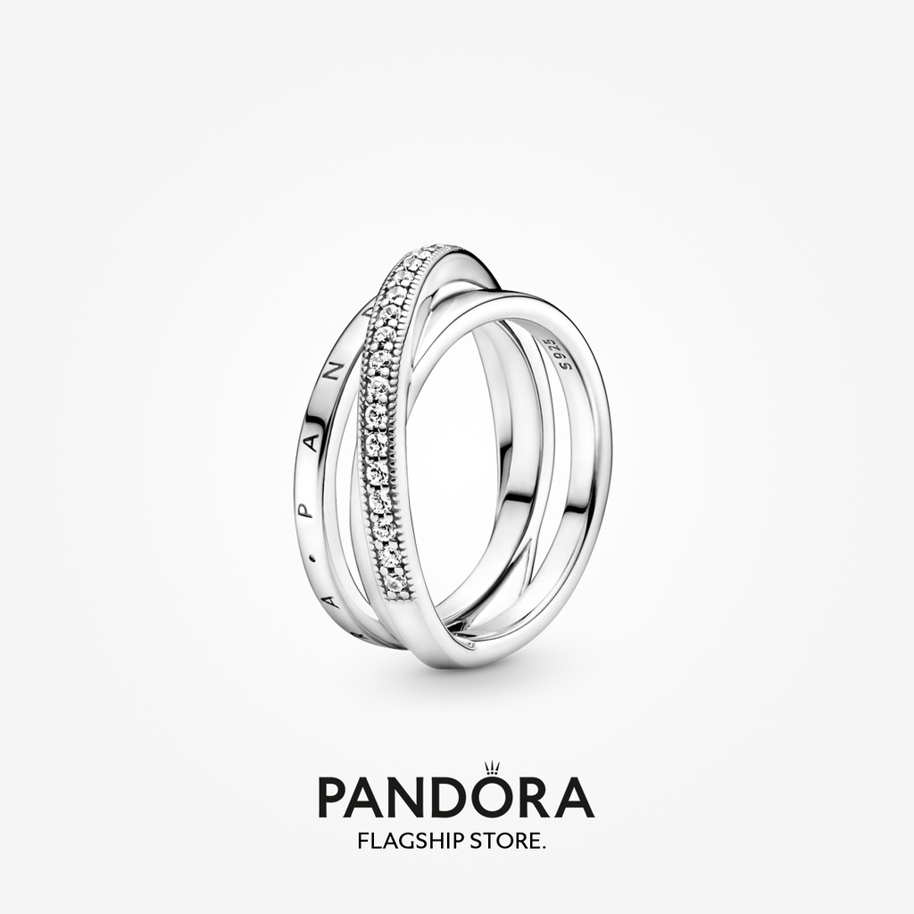 pandora-แหวนพลอยเทียม-แบบไขว้-j111