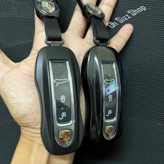 เคสโลหะอัลลอยรีโมทรถดำด้านและดำเงา Porsche 911 Carrera S  2022  Keyless แบบ 2 ชั้น Aluminum Alloy Key Cover