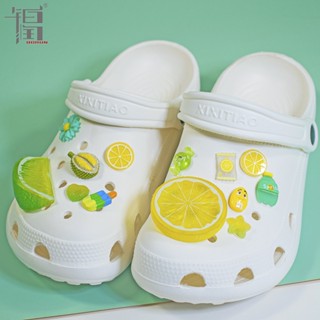 Crocs Jibbitz Lemon Sprite ชุดปุ่มกดรองเท้า DIY