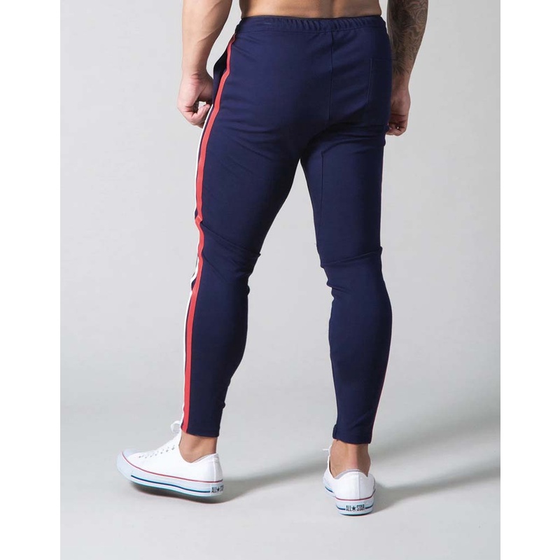 track-pant-strip-zipper-กางเกงวอร์ม-ปลายขาซิป-แถบคู่-กางเกงออกกำลังกายขายาว-ทรงเข้ารูป