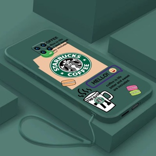 เคสโทรศัพท์มือถือ Tpu ขอบตรง ลาย Starbucks สําหรับ Xiaomi poco F3 Xiaomi poco F3 GT Xiaomi poco X3 Xiaomi poco X3 NFC Xiaomi poco c40