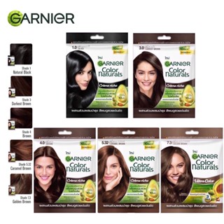 แชมพูย้อม Garnier การ์นิเย่ Shampoo Color การ์นิเย่ แชมพู คัลเลอร์ ปิดผมขาวแนบสนิท