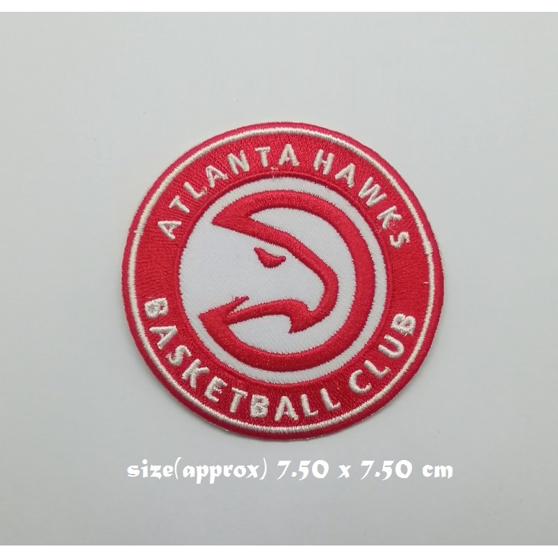 ฺbasketball-ตัวรีดติดเสื้อ-กีฬา-อเมริกันฟุตบอล-ทีม-atlanta-hawks-ตกแต่งเสื้อผ้า-หมวก-กระเป๋า-embroidered-iron-on