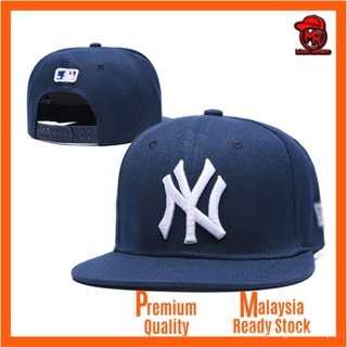 Mlb ne New York NY Yankees ผู้ชาย ผู้หญิง ฮิปฮอป สแน็ปแบ็ค สแน็ปแบ็ค ฝาหลัง ปรับได้ หมวก สายคล้อง (สีน้ําเงินเข้ม) XYWV