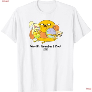 FHHWC New Unisex Adventure Time Worlds Greatest Dad T-Shirt Personality Printed