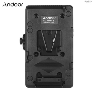 Andoer V Mount V-Lock Battery Plate Adapter Power Supply System D-tap Connector W/ Clamp for  Camera BP Battery