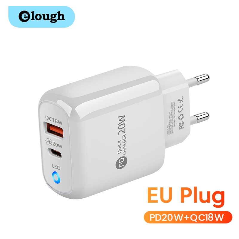 elough-อะแดปเตอร์ชาร์จเร็ว-38w-pd-qc-3-0-2-พอร์ต-type-c-usb