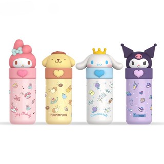 กระติกน้ําร้อนสุญญากาศ ฐาน TPR ลาย Sanrio Cinnamoroll Kuromi Pompom Purin My Melody SUS 316 350 มล.