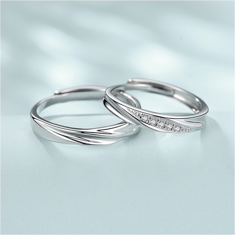 s925-couples-ring-6-แหวนคู่รักเงินแท้-คลื่นรัก-ประดับด้วย-cubic-zirconia-cz-ปรับขนาดได้