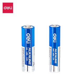 Deli ถ่านอัลคาไลน์ ถ่านขนาดความจุสูง AA LR6 / AAA LR03 ถ่าน 1.5V ใหม่ ของแท้ ถ่านไฟฉายอัลคาไลน์ Alkaline Battery