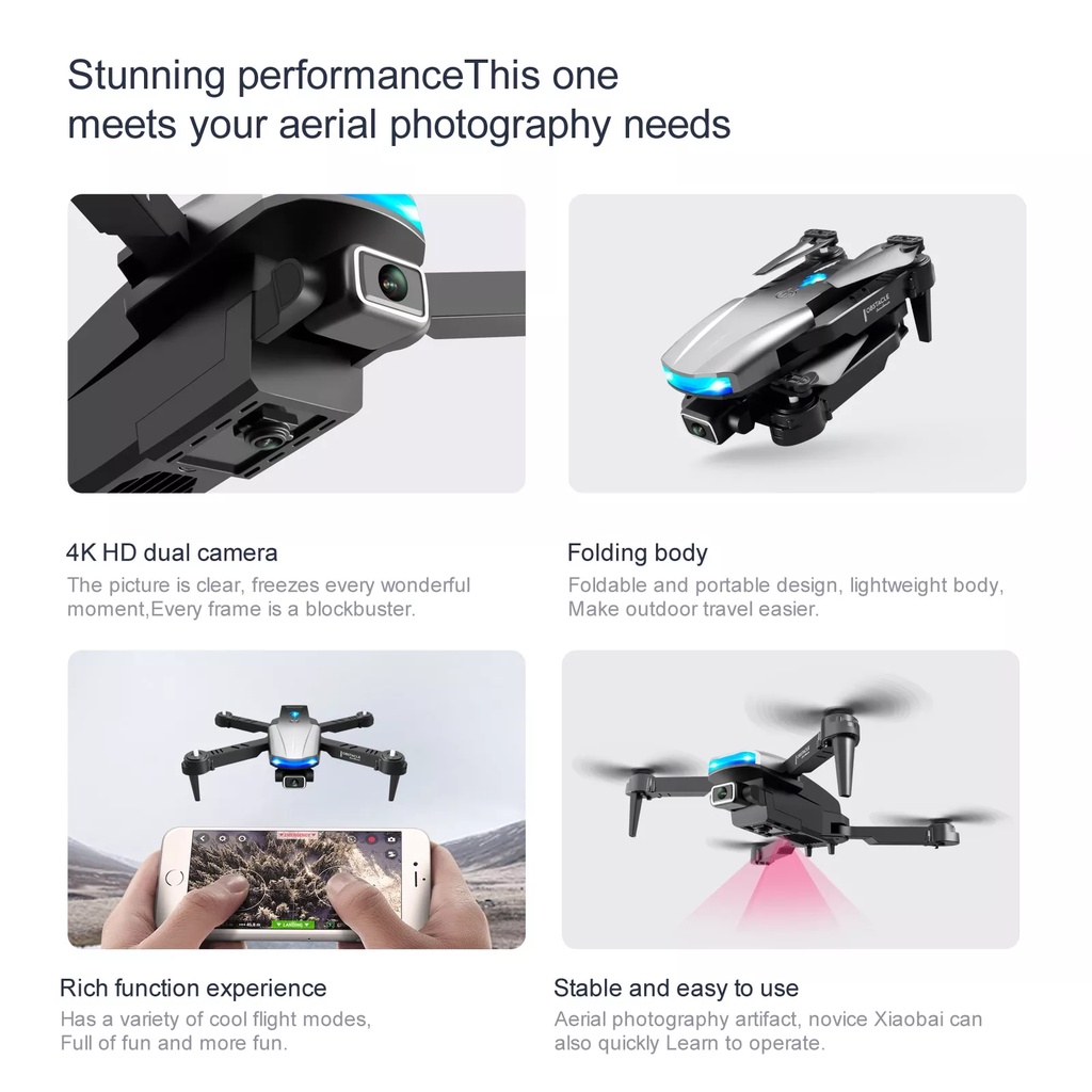 ภาพสินค้าโดรนS85 pro drones quadcopterโดรนถ่ายภาพทางอากาศ โดรนพกพา 1080P ถ่ายวีดีโอ กล้องชัด โดรนไร้สาย โดรนบังคับ จากร้าน assawed บน Shopee ภาพที่ 3