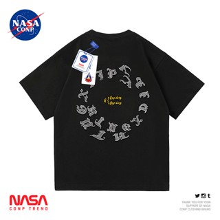 เสื้อยืดแขนสั้นลําลอง คอกลม พิมพ์ลายตัวอักษร NASA ทรงหลวม แฟชั่นฤดูร้อน สําหรับผู้ชาย ใหม่_29