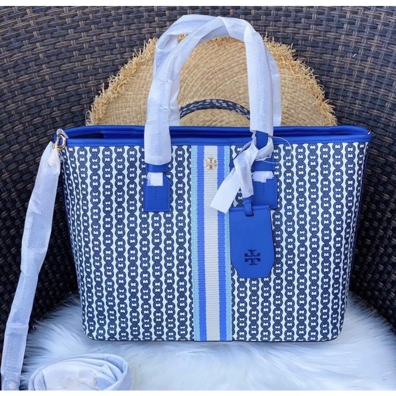 tote 53304 82594 Tory burch T Monogram Floral Vine Top Zip TORY BURCH GEMINI LINK Shopee Thailand